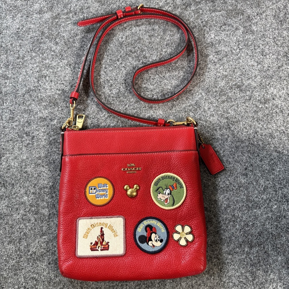 WDW in plastic bag COACH Kitt Messenger Crossbody Bag In Leather Patch